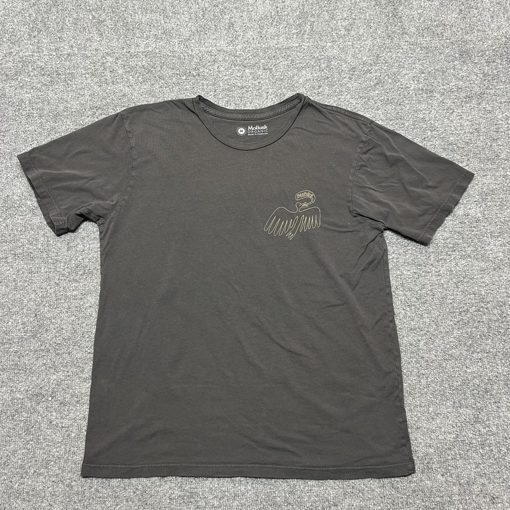 Mollusk Shirt Womens Medium Gray Organic Dudes Otter Graphic Tee Short Sleeve
